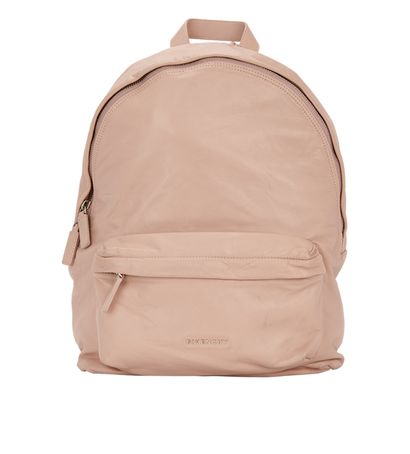 Logo Backpack, &pound;250, Handbags, Pink, Leather, Front view